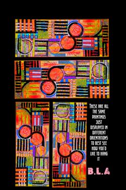 Born Loser Abstract Original  Hand Painted Canvases. Signed.