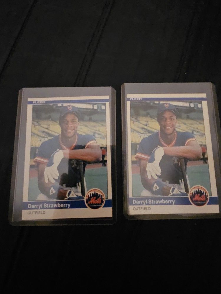 2 1984 Fleer Rookies Daryl Strawberry
