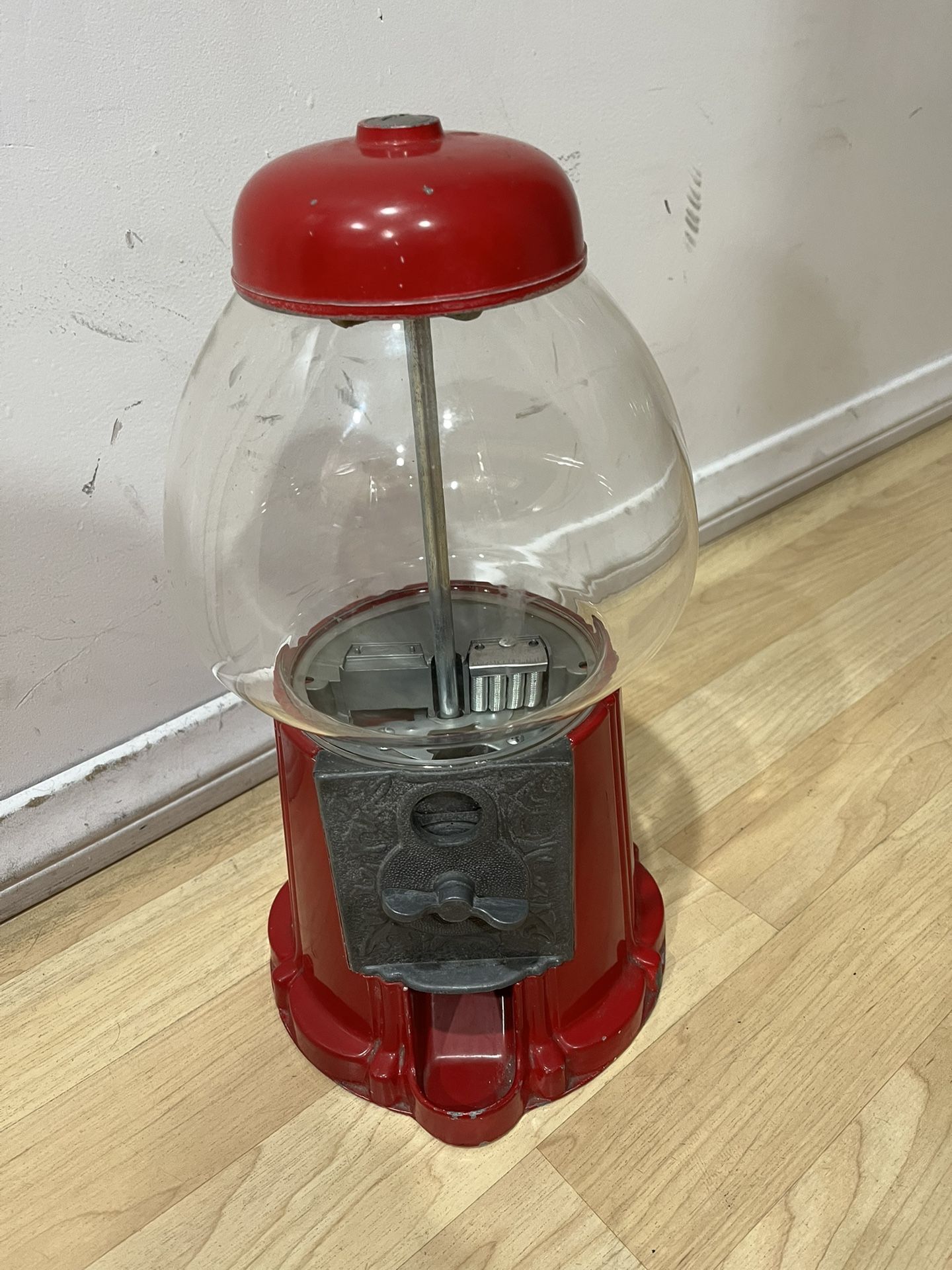 Vintage Carousel 15” Red Bubble Gum Machine