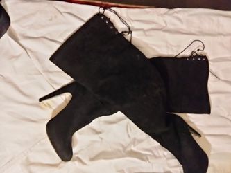 Size 10  suede thigh high boots