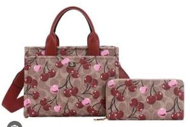 Cherry theme purse and wallet