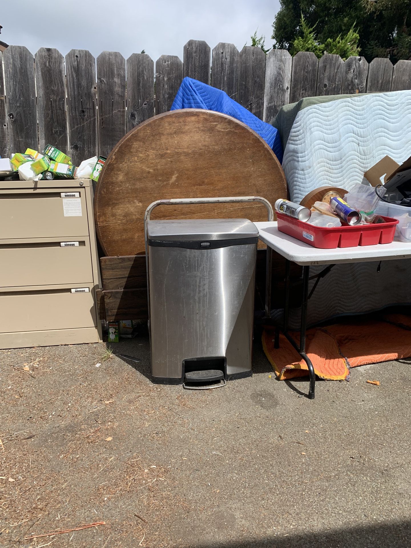 Rubbermaid Stainless Steel Industrial Trash Can