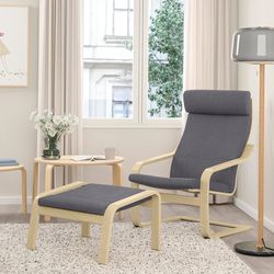 Ikea Poäng Chair And Ottoman $189 70% off