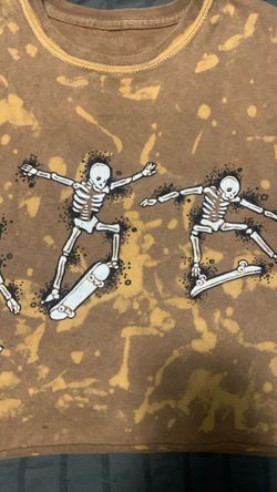 Bleached Skeleton Skating Sleeveless Croptop 