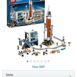 LEGO City Space Deep Space Rocket and Launch Control 60228 Model Rocket Building Kit with Toy Monorail, Control Tower and Astronaut Minifigures, Fun S