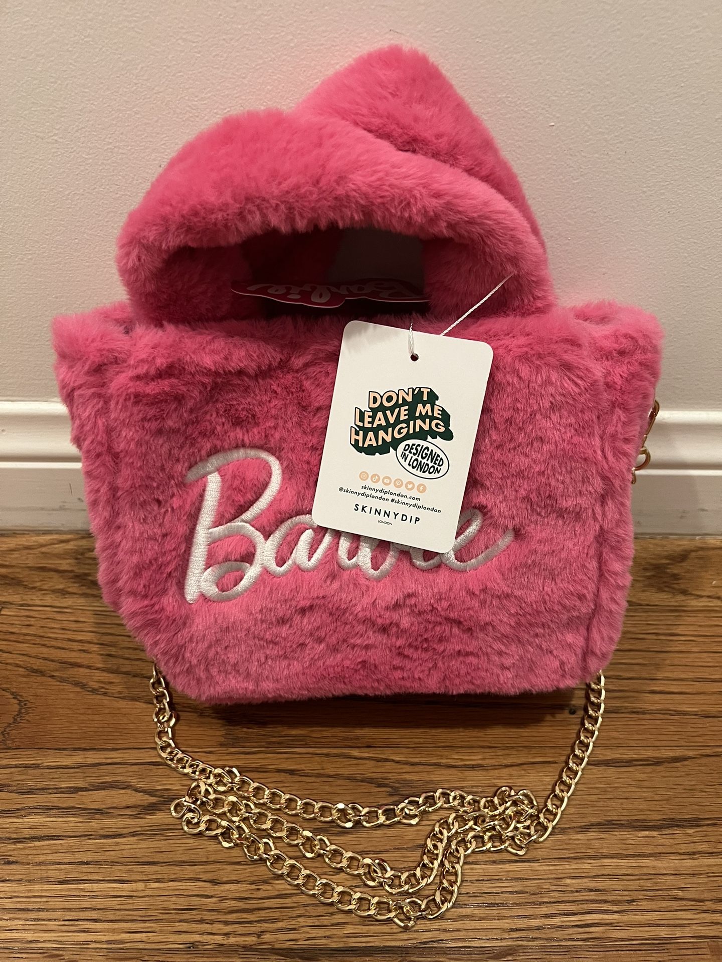 Barbie x Skinny Dip Fluffy Mini Tote Purse Bag Fuzzy TikTok Viral