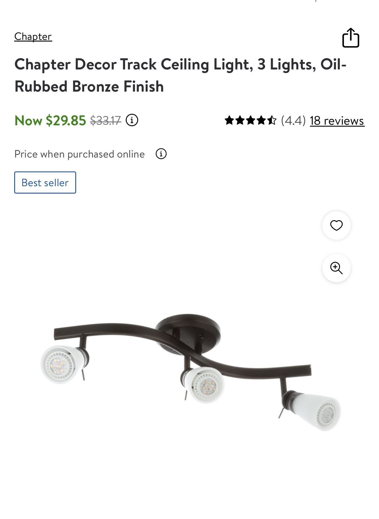 Chapter decorTrack Ceiling Light