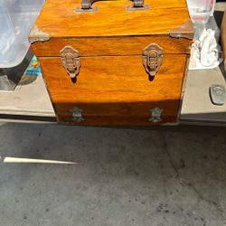 Wooden Fishing Tackle Box 
