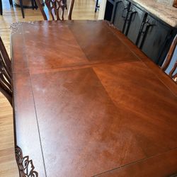 Wood Table With 5 Chairs 