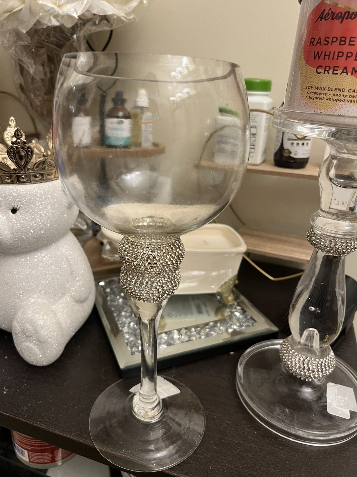 2 Glass Holder Home Decor