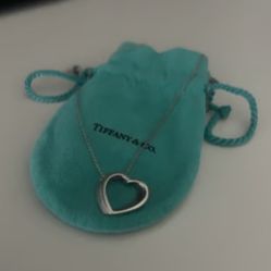 Tiffany Heart Pendant Necklace - Vintage