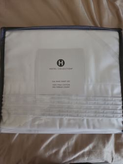 100% Pima cotton Cal King bedsheet set hotel collection chainlinks