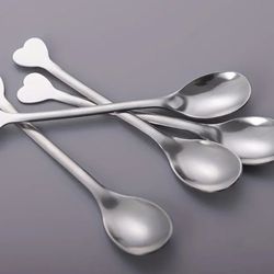 4 Heart Handle spoons For tea Coffee Sugar 