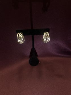 Sterling Silver Loop Cluster Clip Earrings