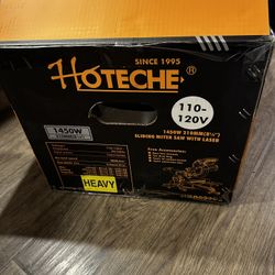 Hoteche Radial saw 210 mm with laser 1450 W 5000 rpm TCT saw blade for precise cutting 310 x 62 mm 240 x 62 mm 310 x 34 mm 240 x 34 mm incl. Carbon Br