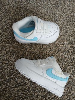 Nike Air Force 1 Toddler Sneakers White Blue