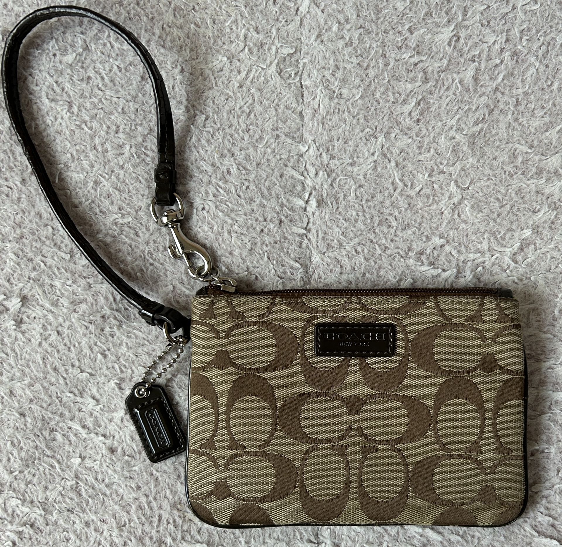 Brown Coach Wristlet