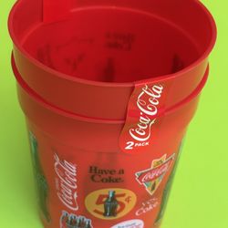 2 Coca-Cola 25oz Drinking Cup