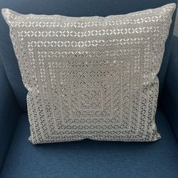 Decorative silver Patterned Pillow