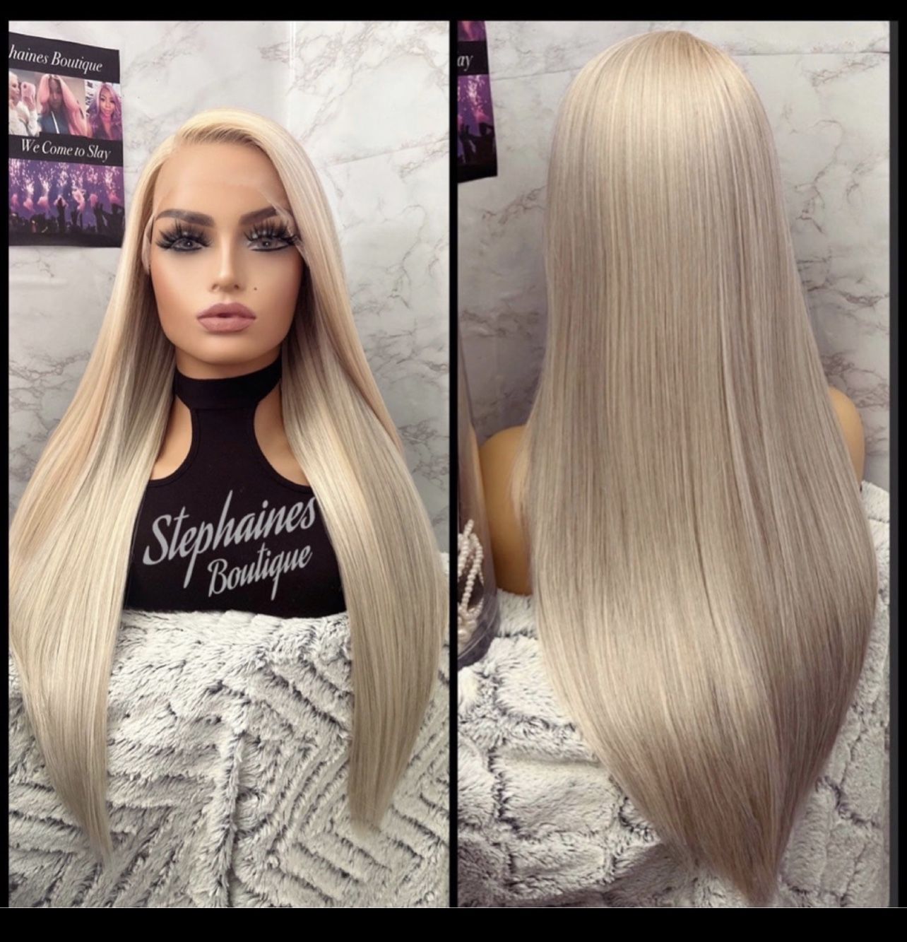 Human Hair Blended Lace Front Wig