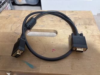 Brand new VGA to serial adapter cable, 3 ft. - VGA HD15 male (15-pin) on one end, DB9 male (9-pin serial) on the other end - Gold-plated connectors w