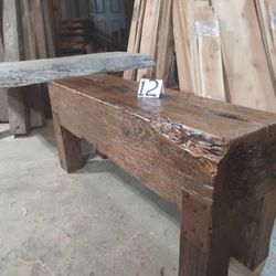 Reclaimed Wood Handbuilt Bench 