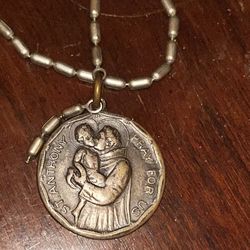 1947 St Anthony Fob Keychain Pendant St Francis of Assisi Church L Gallagher NYC