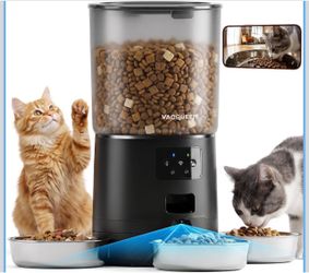 New in Box Automatic Pet Feeder with Camera, 310° Monitoring, 2G/5G WiFi 2 Way Audio