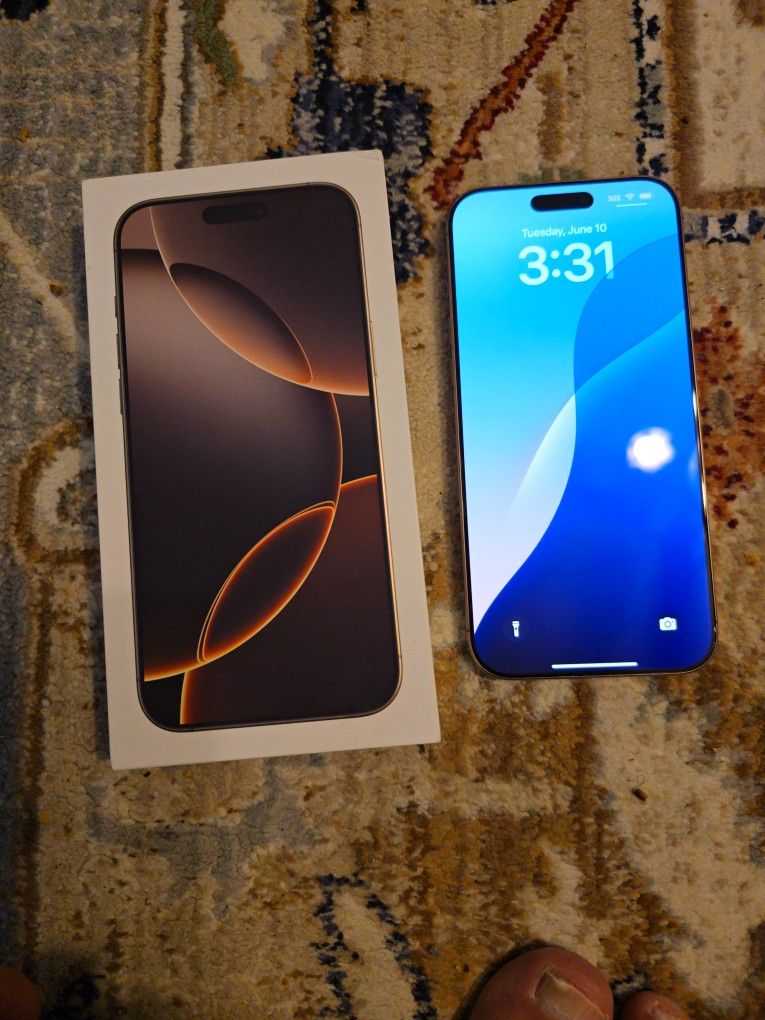 IPhone 16 Pro Max, Desert titanium, 256GB Unlocked