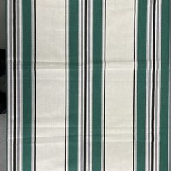 Mid 20th Century Cotton Striped Ticking. Green Stripes 