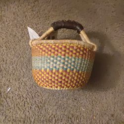 Small Hand Woven African Basket