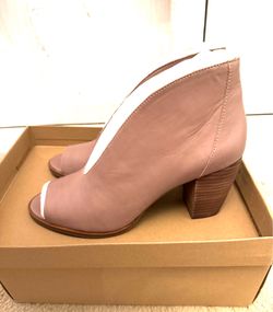 Rose Lucky Brand Leather Peep Toe Boots (Also posted in beige & black)