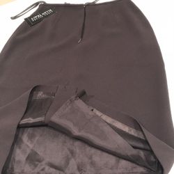 NWT Ellen Tracy Dark Brown Lined Pencil Skirt, Size 4
