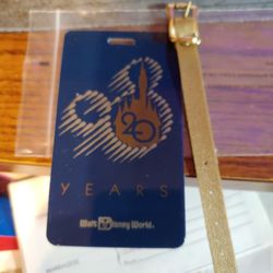 Vintage Disney 20 Year Luggage Tag Mint.