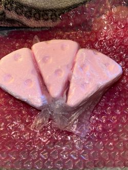 Pink cheese foam