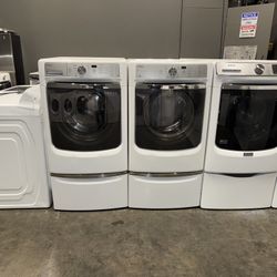 MAYTAG XL CAPACITY WASHER DRYER ELECTRIC SET 