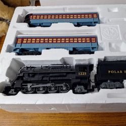 WORKS! Lionel G Gauge "The Polar Express" Train Set 7-11676 /Battery Powered W/Bonus 2 Sided Diorama