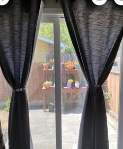 Blackout curtain dark grey W52×L95