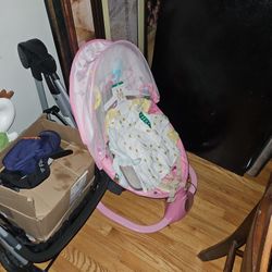 Pink Bluetooth Baby Swing