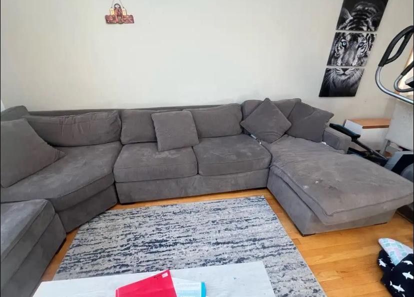 Gray sectional sofa