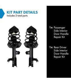 TRQ Front Strut & Coil Spring Assembly Set Driver & Passenger Sides 18-22 Toyota Camry Retail: $245