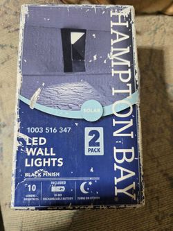 Hampton Bay Solar LED Wall Lights 2-Pack