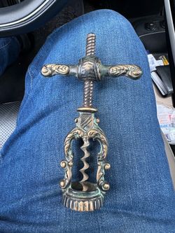 Vintage brass corkscrew