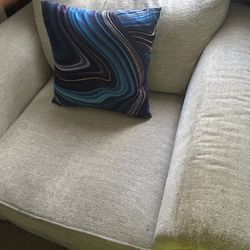 Lounge Chair/ Foot Stool with Storage Area