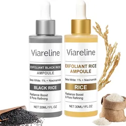 Viareline exfoliant rìce ampoule, viareline exfoliant black rice