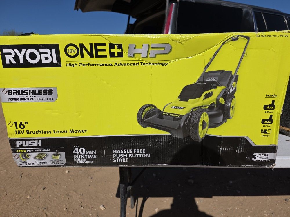 Ryobi 16' Brushless Push Mower