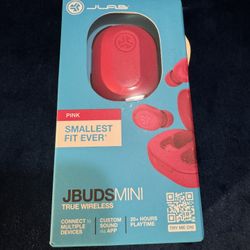 JLab JBuds Mini True Wireless Bluetooth Earbuds - & Charging Case pink 15$