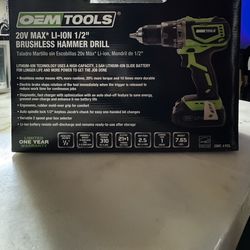 NEW OEMTOOLS 20V Brushless Hammer Drill Kit