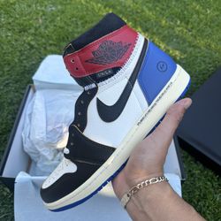 Air Jordan 1 Retro High Fragment X Union LA Varsity Red Sport Royal 