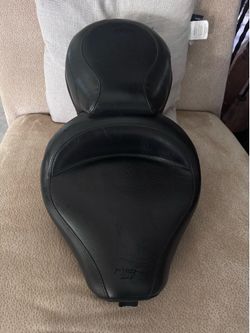 Mustang Motorcycle Seat (Made in America, serial number 544600).